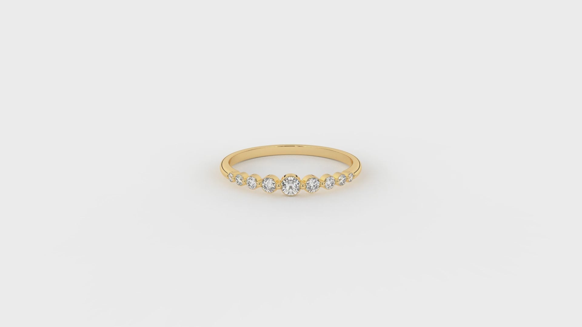 Gold ring with small diamonds GLAM NYC