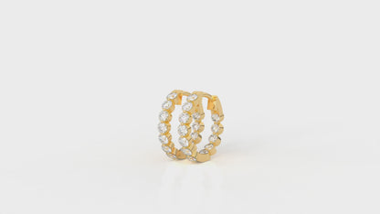 1.26 CTW Lab-Grown Diamond Hoop Earrings - Video
