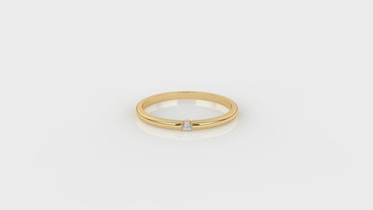 0.021 CT Diamond Solitaire Band Rin Video