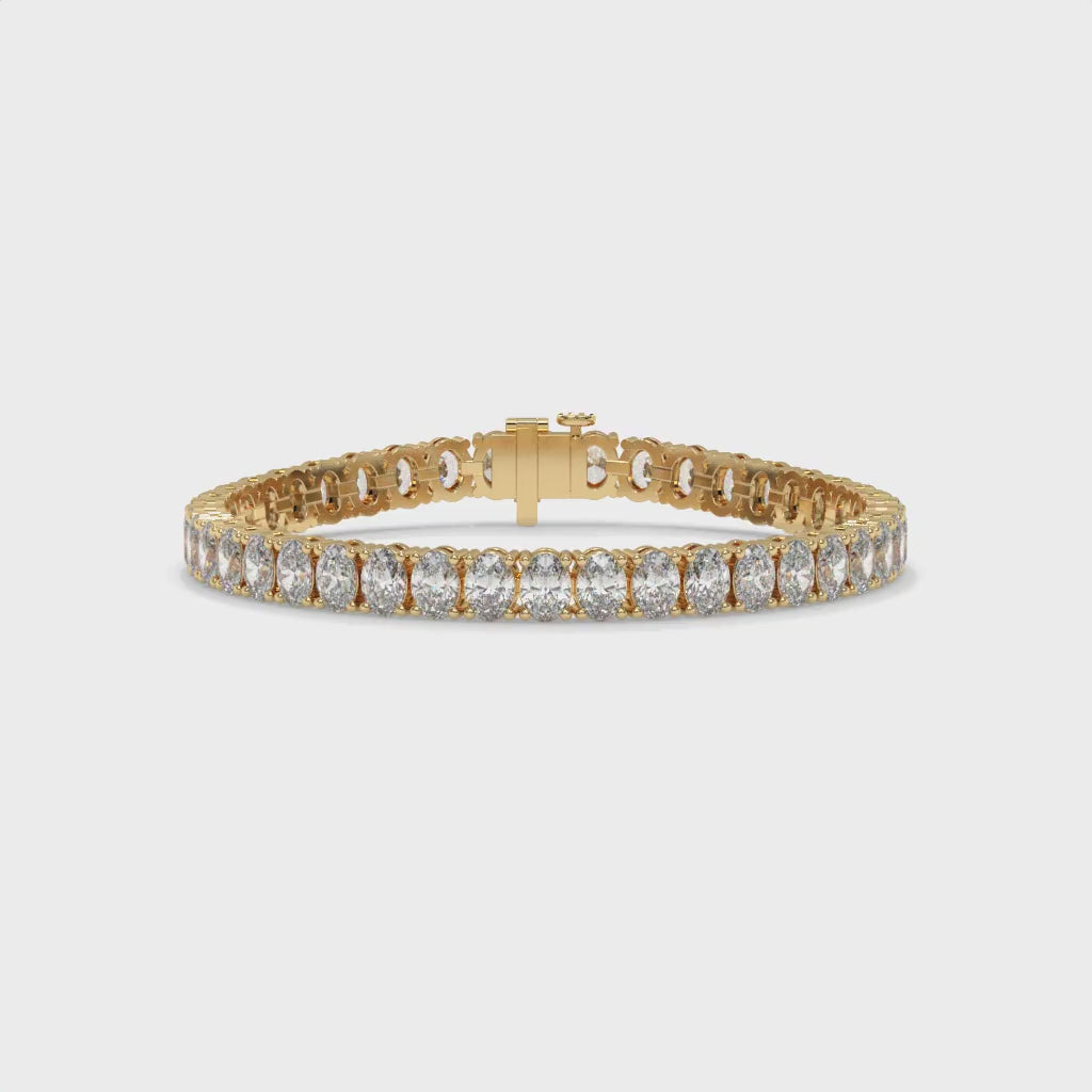 Gold bracelet with diamond accents GLAM NYC
