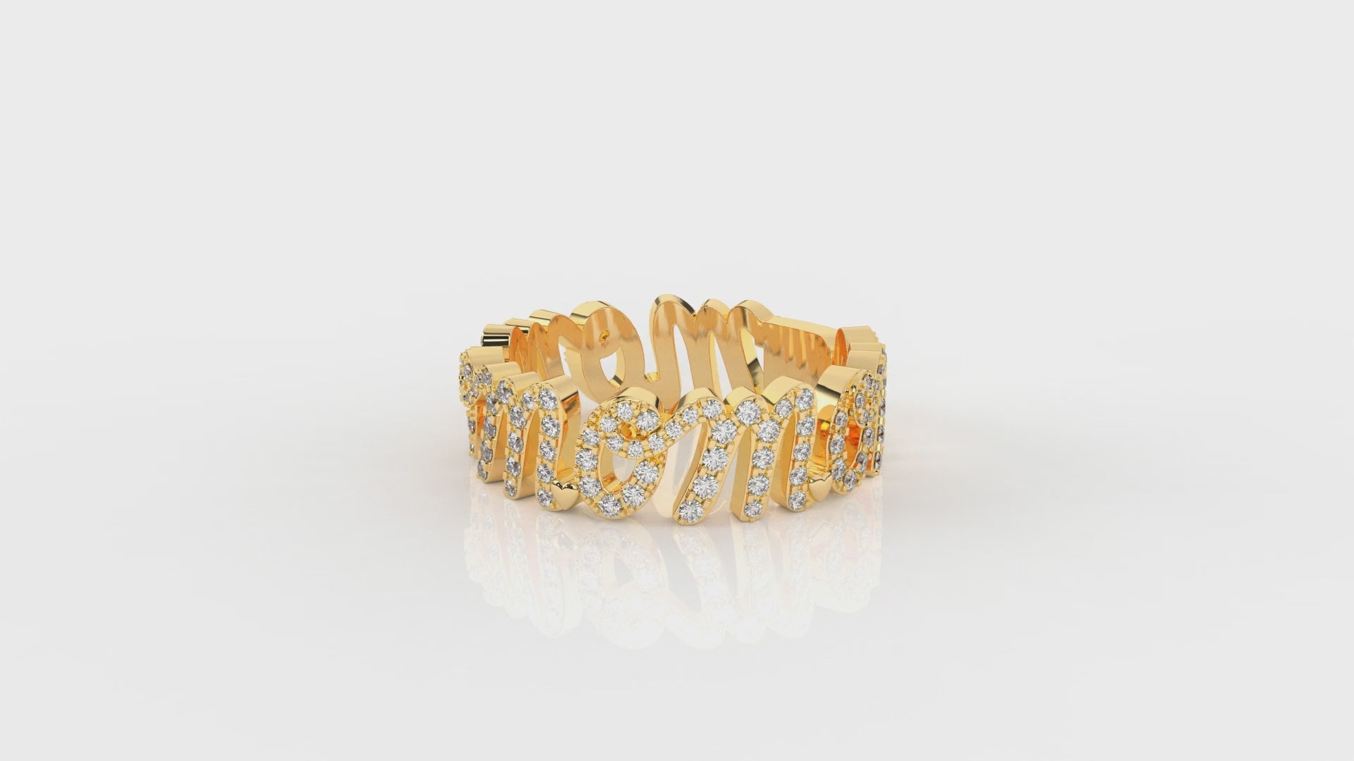 Iced Diamond Baguette MOM Twist Ring – 0.69 CT | Sterling Silver