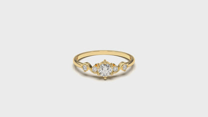 0.33 CTW Marquise Diamond Open Band Ring Video