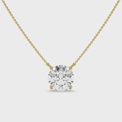 1.50 CT Round Lab-Grown Diamond Solitaire Pendant Necklace-7