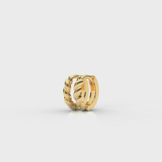 Pair of gold hoop earrings GLAM NYC