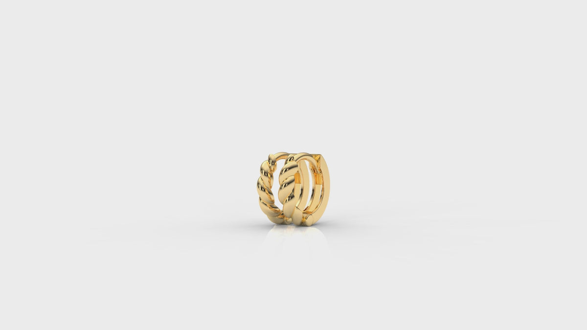 Pair of gold hoop earrings GLAM NYC