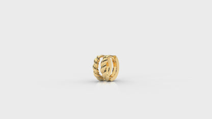 Pair of gold hoop earrings GLAM NYC