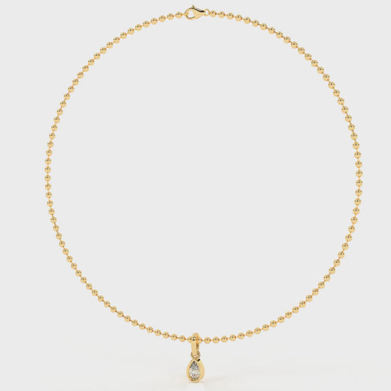 1 CTW Pear Cut Diamond Solitaire Pendant Necklace Video