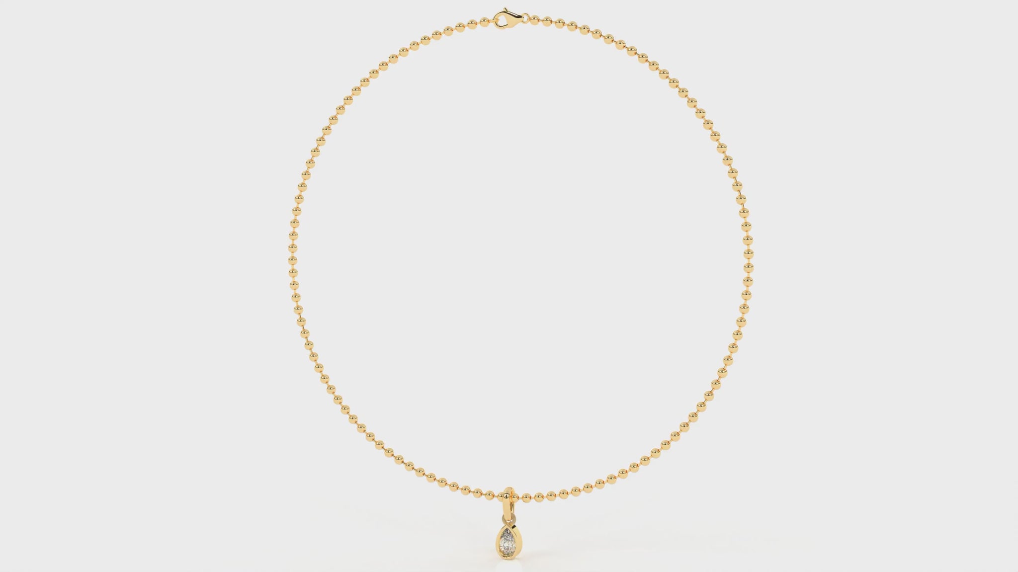 1 CTW Pear Cut Diamond Solitaire Pendant Necklace Video