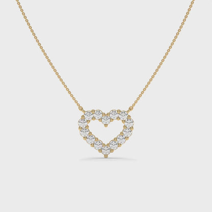 Open Heart Necklace – 0.48 CTW Video