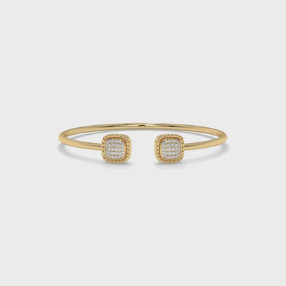 Open Cuff Diamond Bangle Bracelet – 0.40 CTW-9