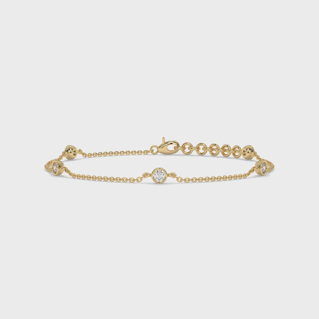 Gold bracelet with diamonds GLAM NYC