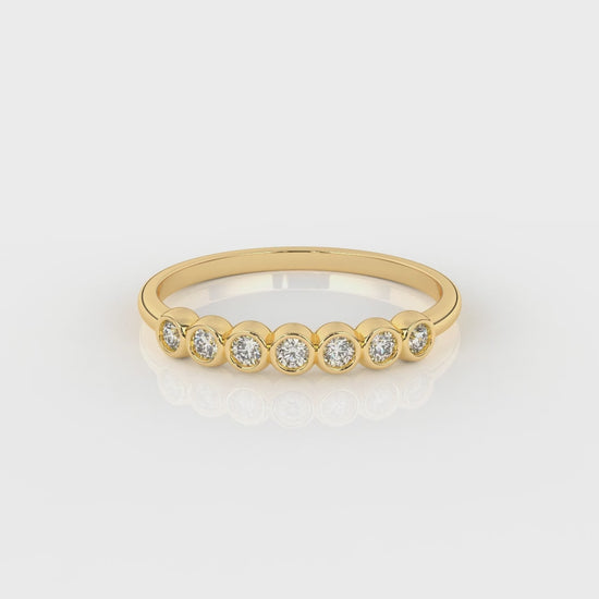 Gold ring with small diamonds GLAM NYC