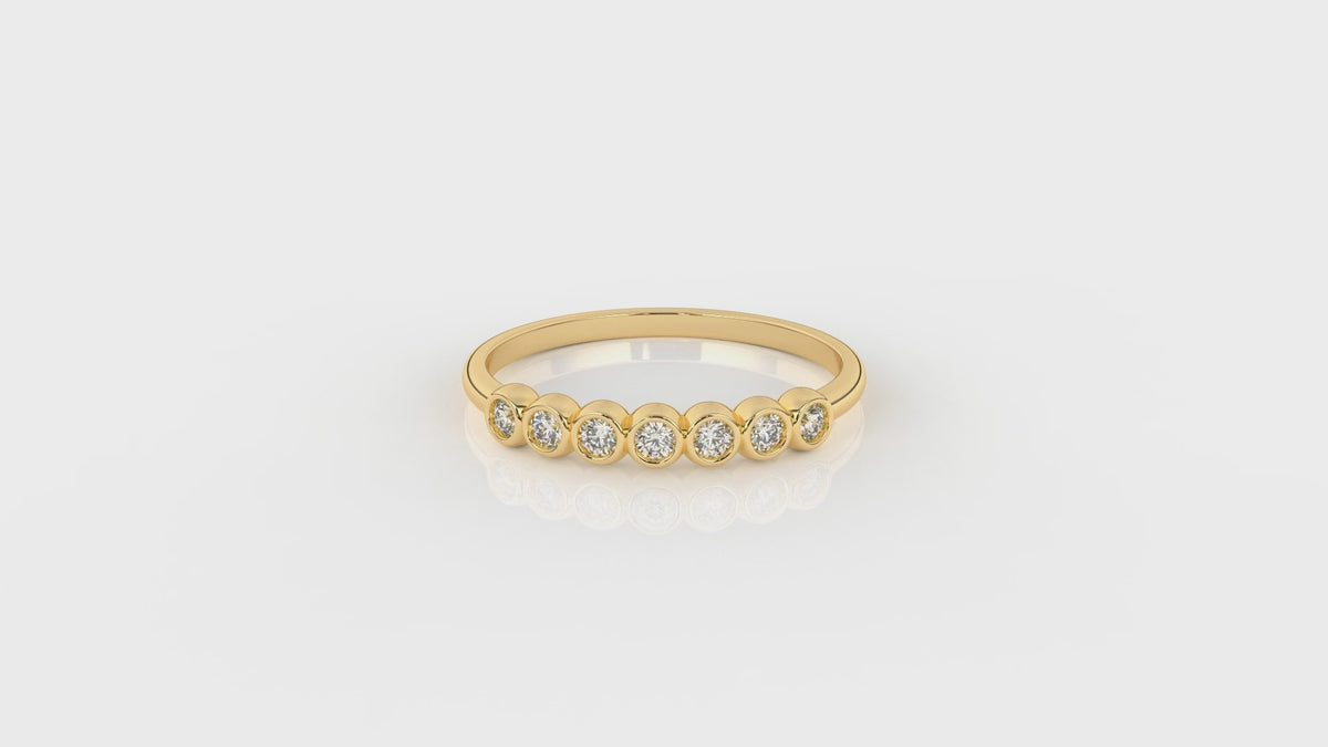 Gold ring with small diamonds GLAM NYC