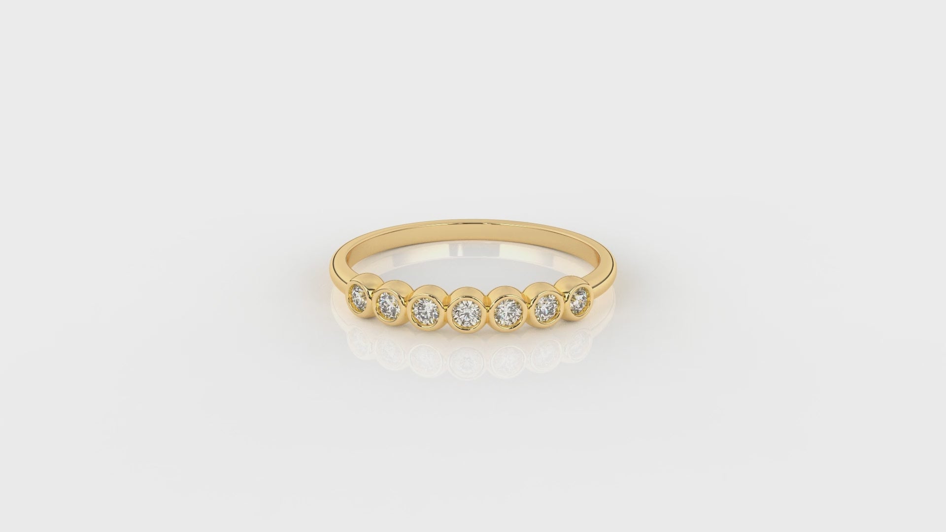 Gold ring with small diamonds GLAM NYC